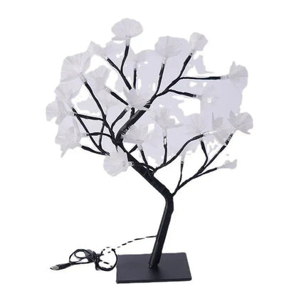 Frendorf White Birch Fiber Optic Flower Tree Light