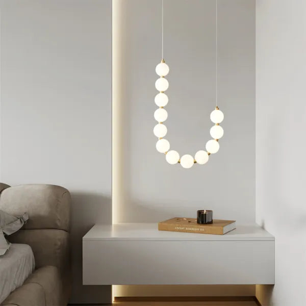 Luxury White Necklace Chandelier - Elegant LED Design