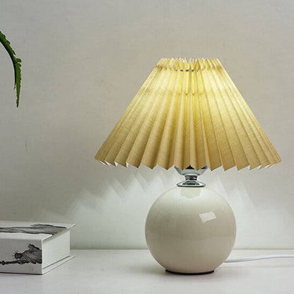 Minimalist Folded 1-Light Ceramic Table Lamp - LED Compatible