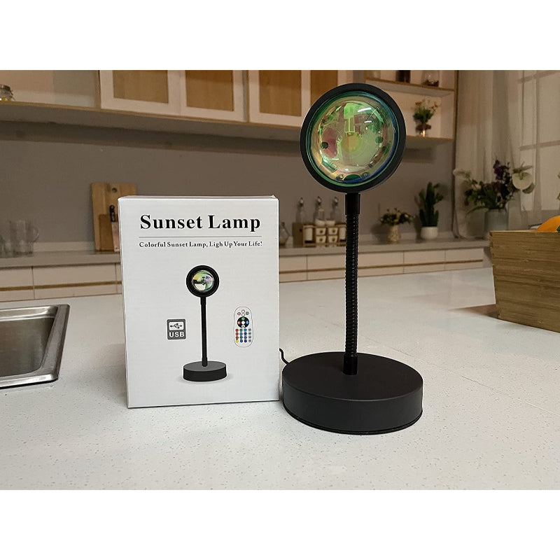 Sunset Lamp Projector - LED Table Lamp with 16 RGB Colors and 360° Rotation