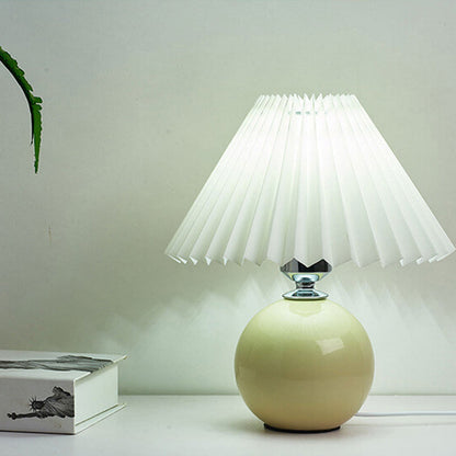 Minimalist Folded 1-Light Ceramic Table Lamp - LED Compatible