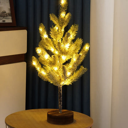 Christmas Decorative Cedar Needle Simulated Tree Light Battery Table Lamp