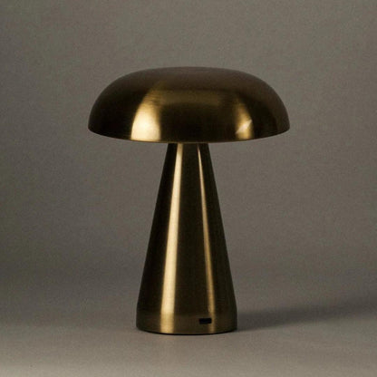 Portable Rechargeable Touch Lamp - Sleek Metal Design with Adjustable Lighting Brassy Gold