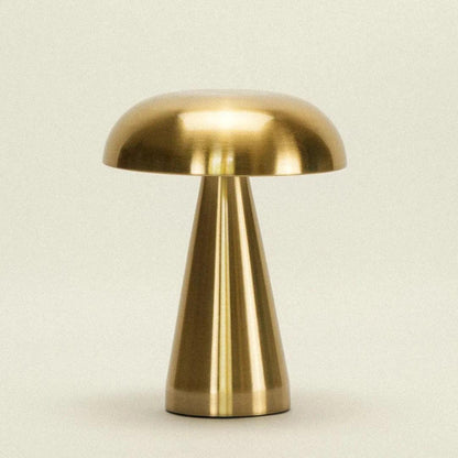 Portable Rechargeable Touch Lamp - Sleek Metal Design with Adjustable Lighting Brassy Gold
