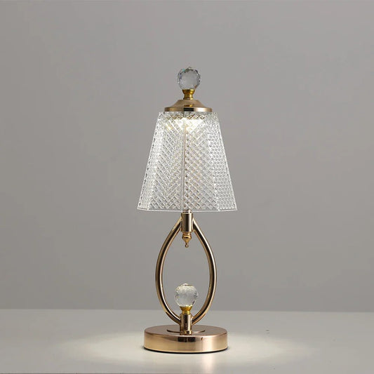 Frendorf Gold Crystal Table Lamp with Dimming Feature