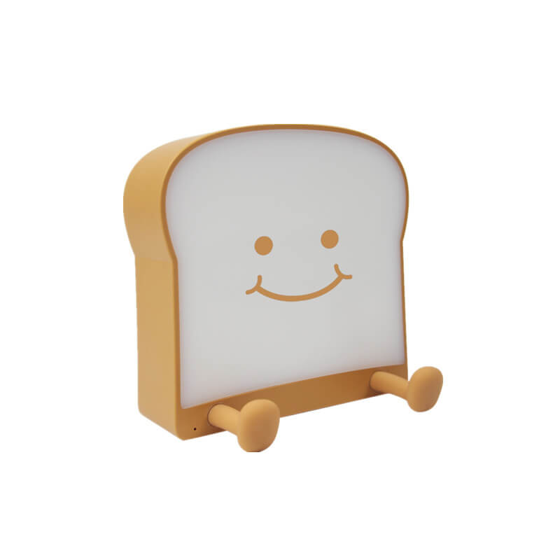Cute Toast Bread Night Light USB Table Lamp with Timer