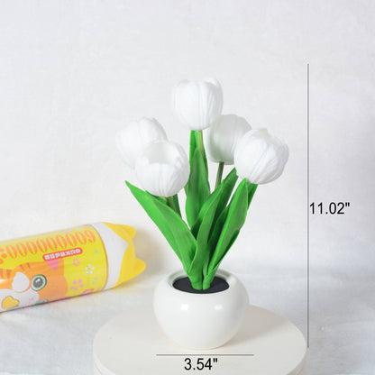 Modern Creative Simulation Tulip Peony LED Table Lamp