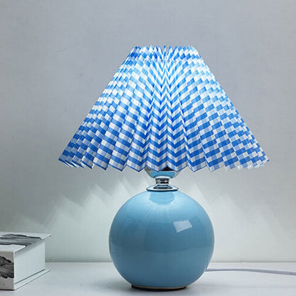 Minimalist Folded 1-Light Ceramic Table Lamp - LED Compatible