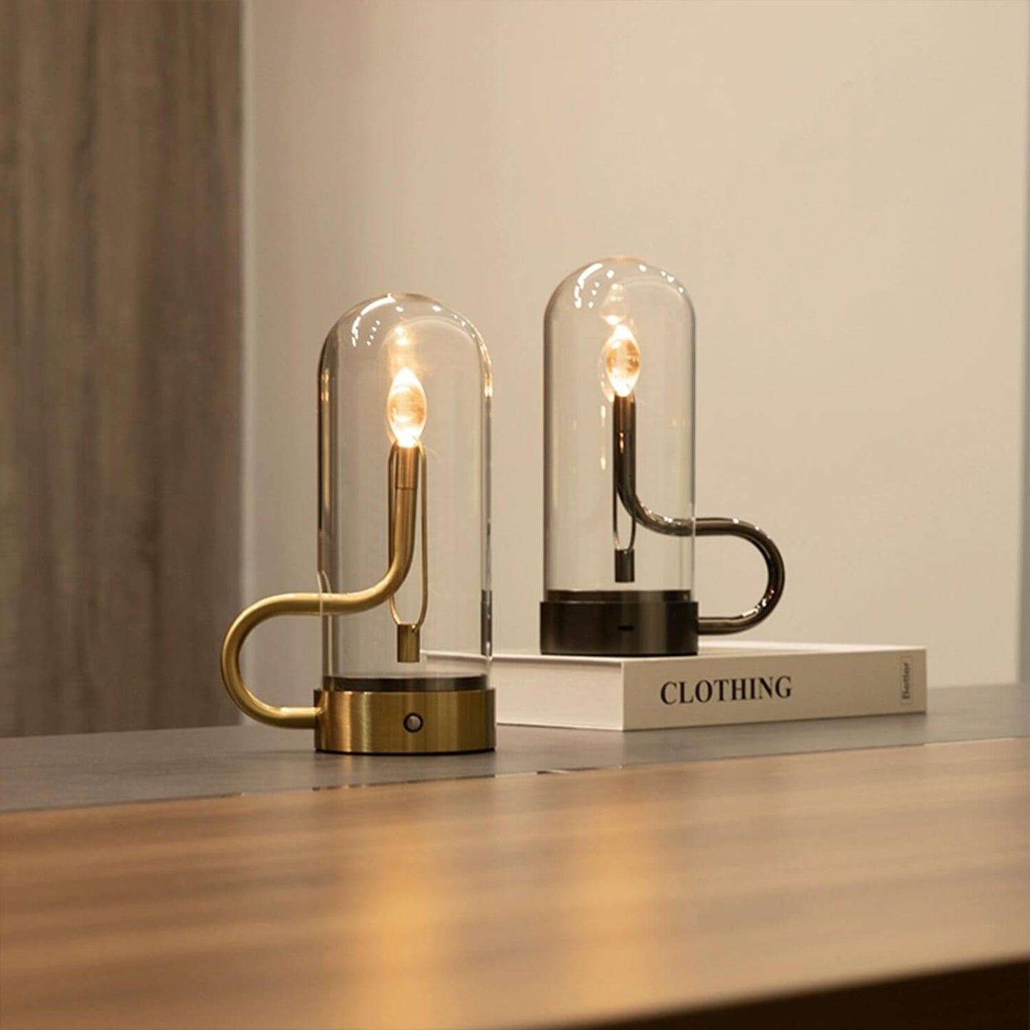 Cordless Candle Table Lamp - Modern Ambient Lighting with Water-Resistant Design