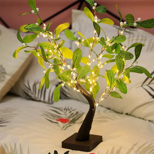 Frendorf Ginkgo Tree LED Light Warm White Battery Operated