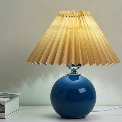 Minimalist Folded 1-Light Ceramic Table Lamp - LED Compatible