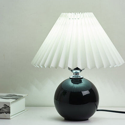 Minimalist Folded 1-Light Ceramic Table Lamp - LED Compatible
