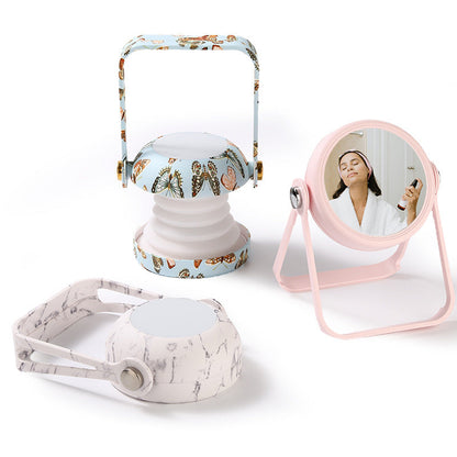 Contemporary Creative Rechargeable Folding Silica LED Mirror Table Lamp Night Light for Bedroom