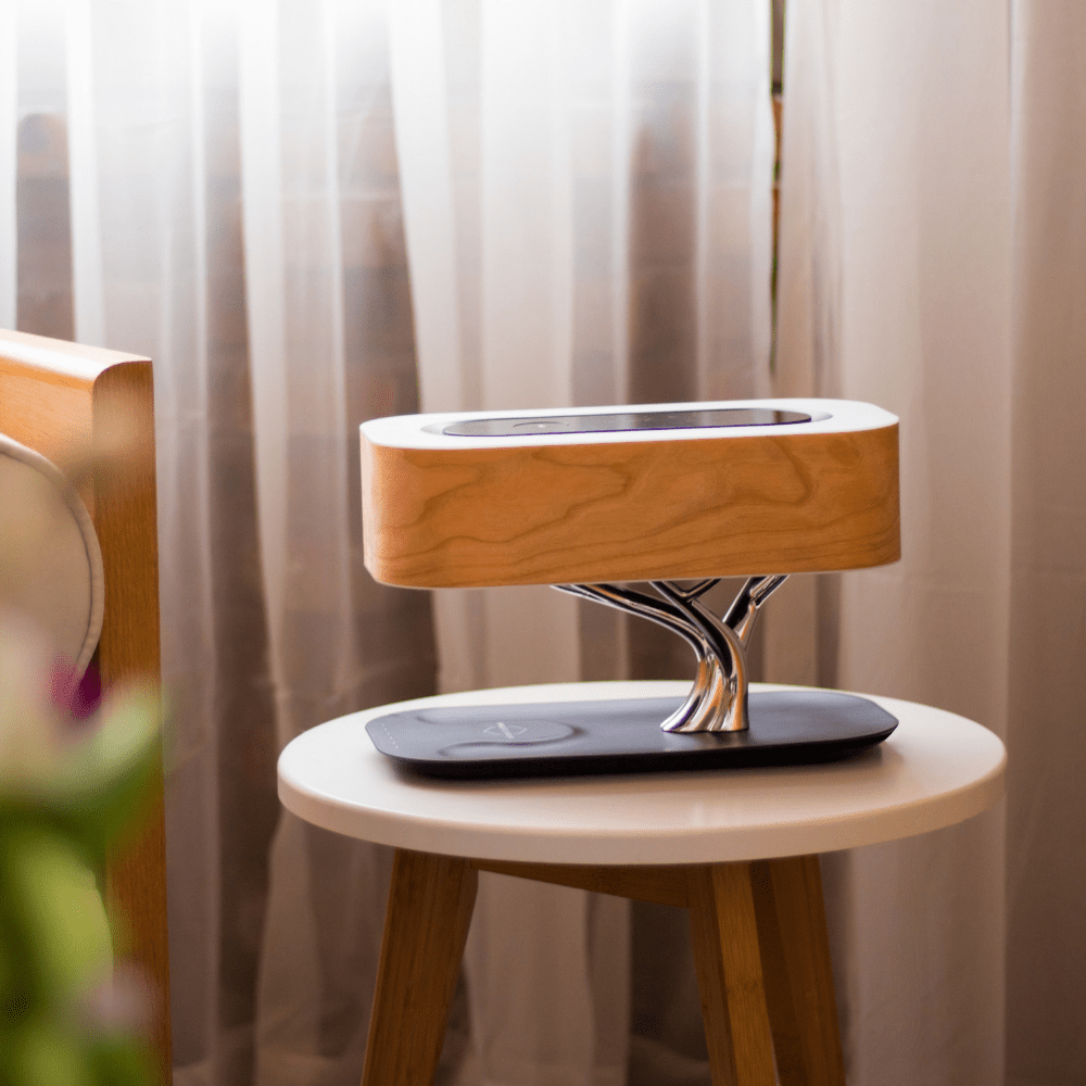 Verona Smart LED Table Lamp - Wireless Charging, Bluetooth Speaker & Dimmable Light
