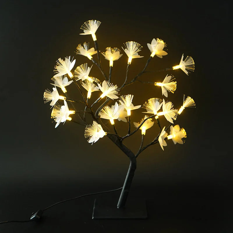 Frendorf Birch Fiber Optic Flower Tree Light - USB/Battery