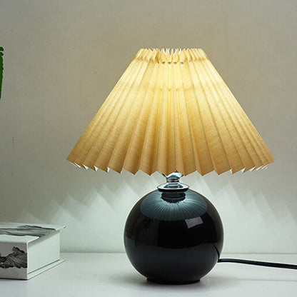 Minimalist Folded 1-Light Ceramic Table Lamp - LED Compatible