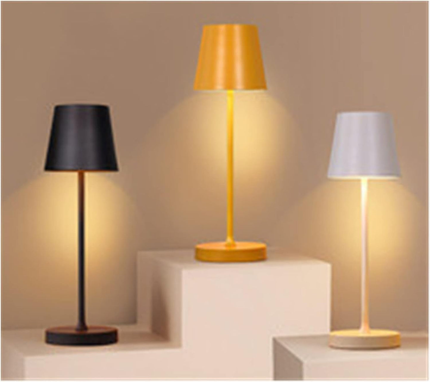 Table Lamp with Built-In Charger - Rechargeable LED Design