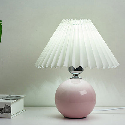 Minimalist Folded 1-Light Ceramic Table Lamp - LED Compatible