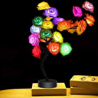 Color Changing Rose Table Lamp with Remote and Timer - Perfect Gift for Girls, Kids, Women - Ideal for Holidays and Parties