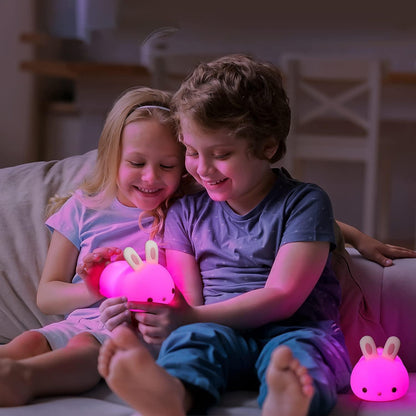 Lampe - Colourful Touch Sensor Rabbit LED Night Light