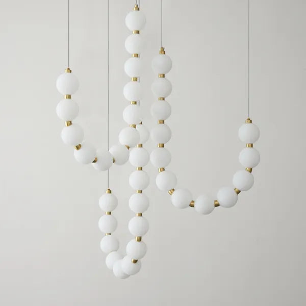 Luxury White Necklace Chandelier - Elegant LED Design
