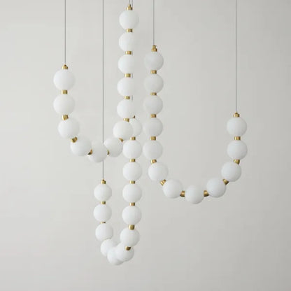 Luxury White Necklace Chandelier - Elegant LED Design