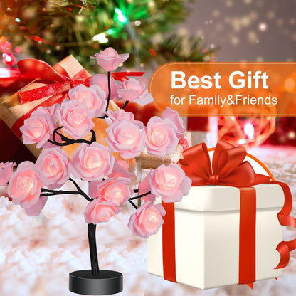 Color Changing Rose Table Lamp with Remote and Timer - Perfect Gift for Girls, Kids, Women - Ideal for Holidays and Parties