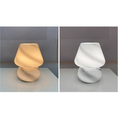 Kreative Handcrafted Glass Planet Design Mushroom Table Lamp