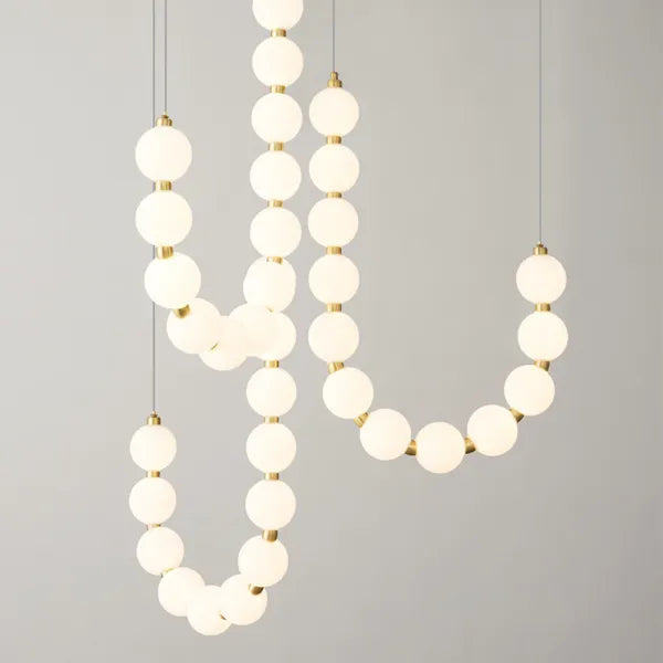 Luxury White Necklace Chandelier - Elegant LED Design