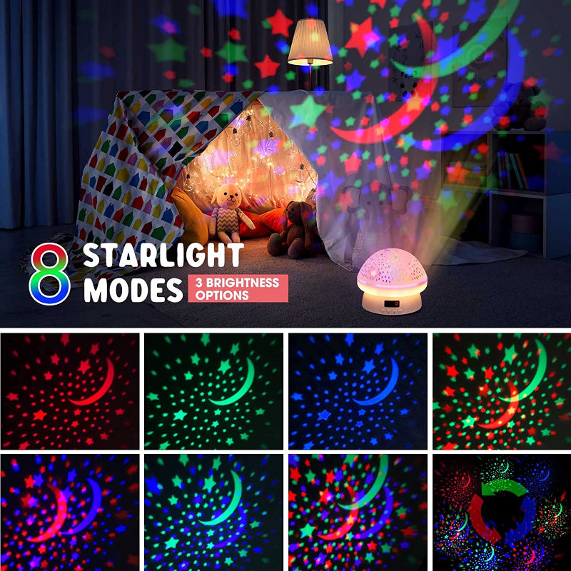 Kids LED Star Projector Night Light with Remote, Gifts for 3-10 Year Old Girls, Pink Room Decoration, Timer Function
