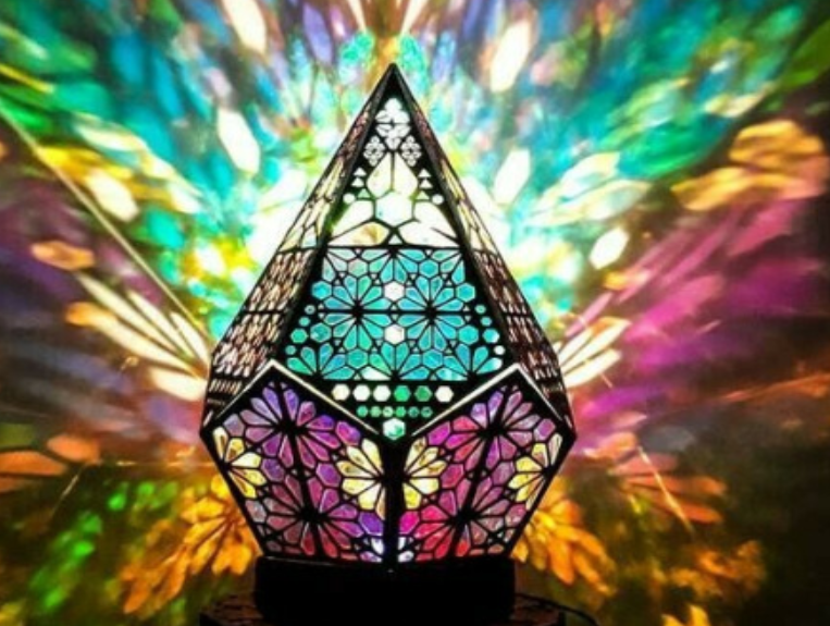 Bohemian Starry Sky Wooden Floor Lamp - Unique Light Decor
