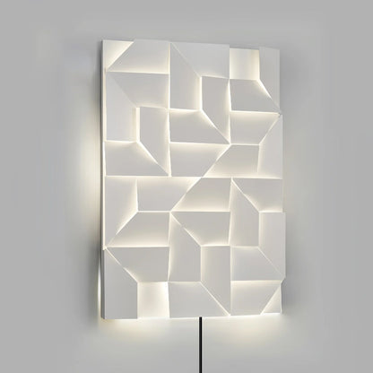 Shadows Grand Plug-in Sconce LED Wall Light - White Metal