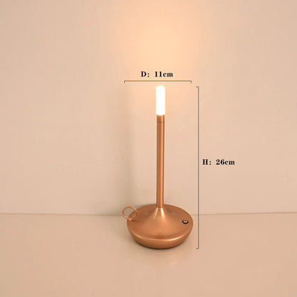 Rechargeable Candle Table Lamp - Modern Dimmable Light for Bedroom & Camping