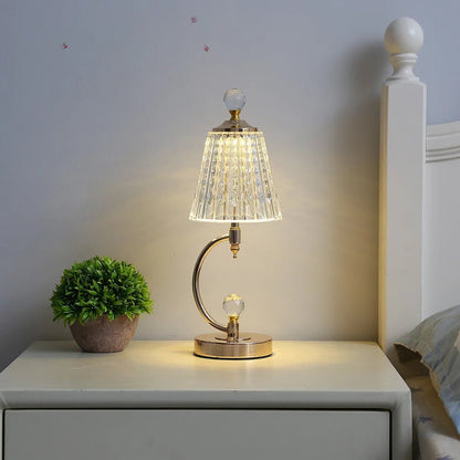 Frendorf Gold Crystal Table Lamp with Dimming Feature