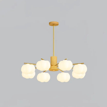 Creative Wooden Cotton Balls Chandelier for Living Room
