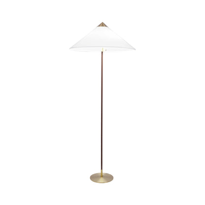 Tynell Floor Lamp with Rattan Shade and LED Bulb