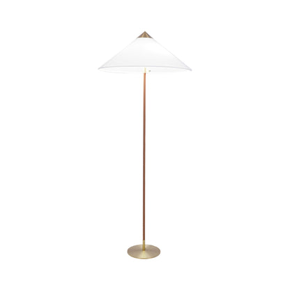 Tynell Floor Lamp with Rattan Shade and LED Bulb