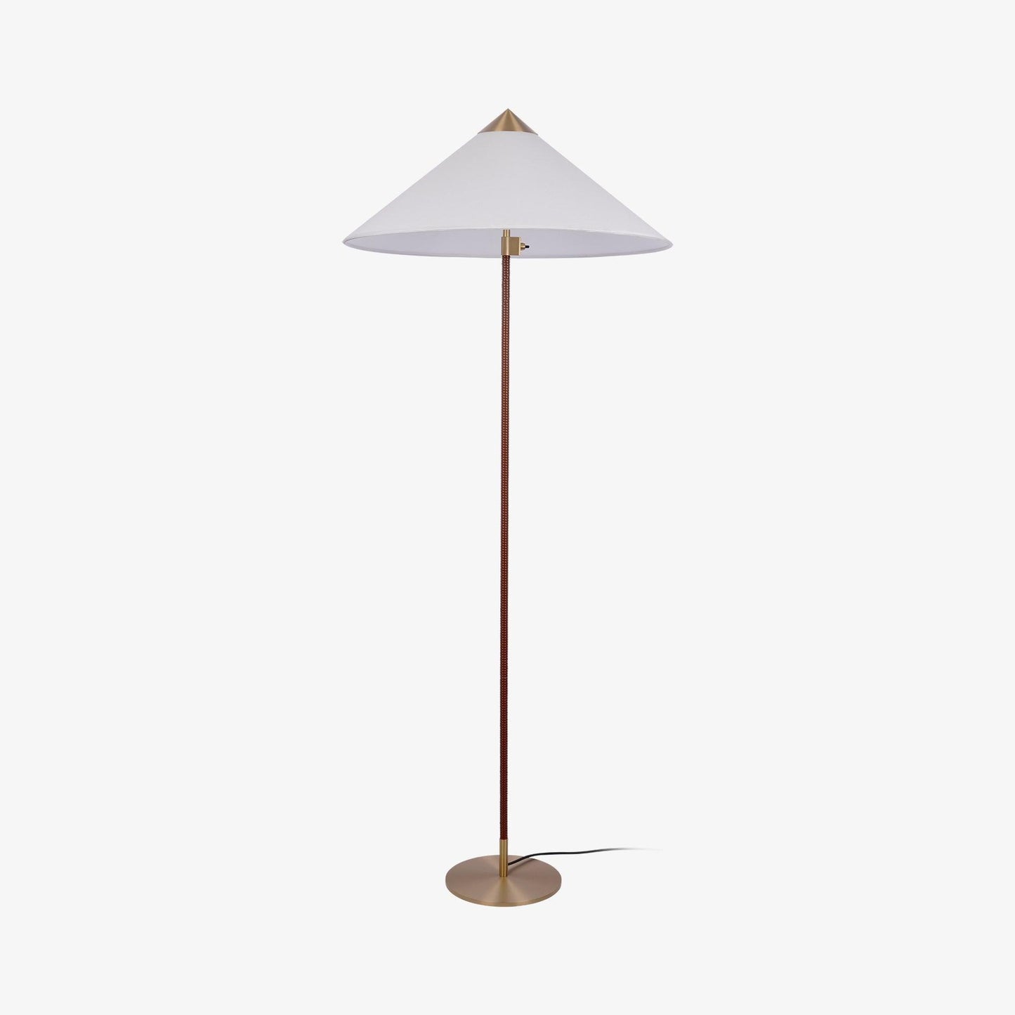 Tynell Floor Lamp with Rattan Shade and LED Bulb