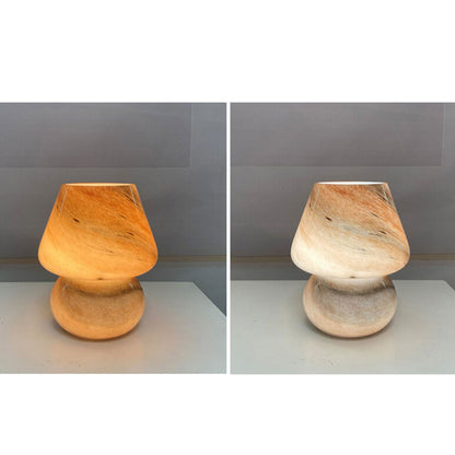 Kreative Handcrafted Glass Planet Design Mushroom Table Lamp