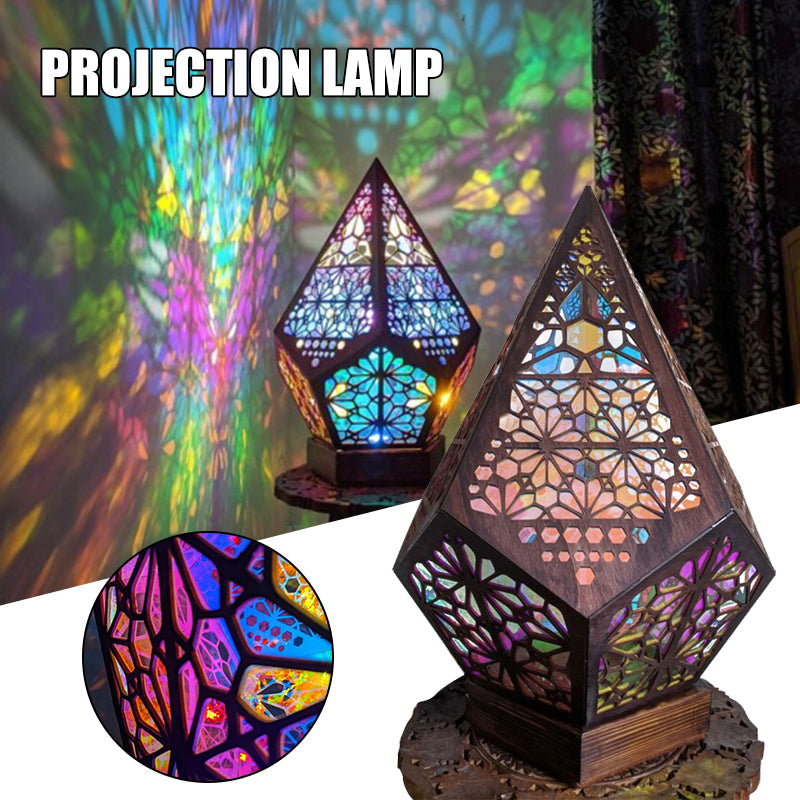 Bohemian Starry Sky Wooden Floor Lamp - Unique Light Decor