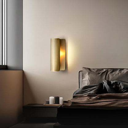 Accord Wall Sconce LED Light Brushed Brass Indoor Pair