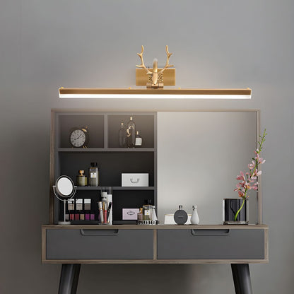 Adelaide Antler Wall Lamp LED Rustic Design Gold Finish
