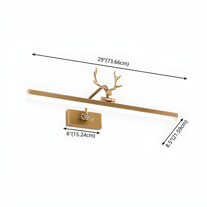 Adelaide Antler Wall Lamp LED Rustic Design Gold Finish