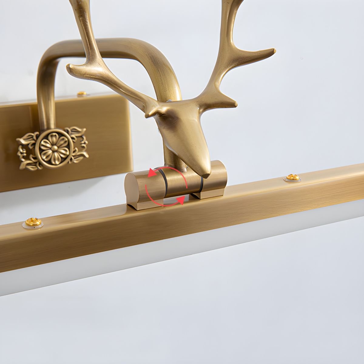 Adelaide Antler Wall Lamp LED Rustic Design Gold Finish