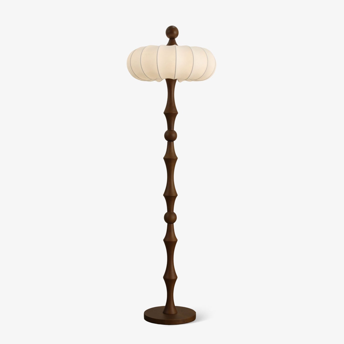 Adesso Orchard Floor Lamp with Silk Shade and LED Bulb