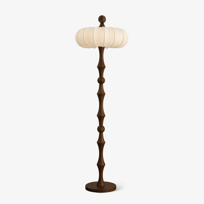 Adesso Orchard Floor Lamp with Silk Shade and LED Bulb
