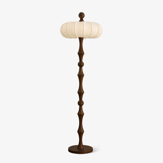 Adesso Orchard Floor Lamp with Silk Shade and LED Bulb
