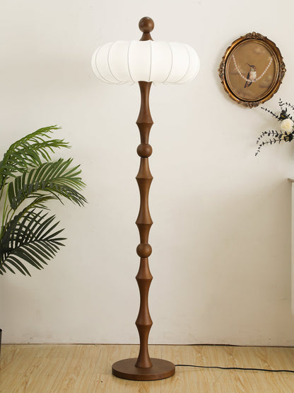 Adesso Orchard Floor Lamp with Silk Shade and LED Bulb