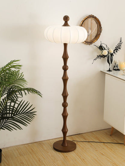 Adesso Orchard Floor Lamp with Silk Shade and LED Bulb