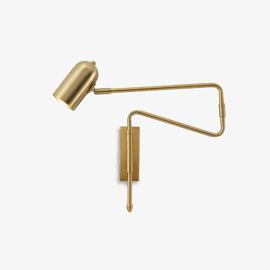 Adjustable Arm Reading Wall Lamp with LED, Black or Gold
